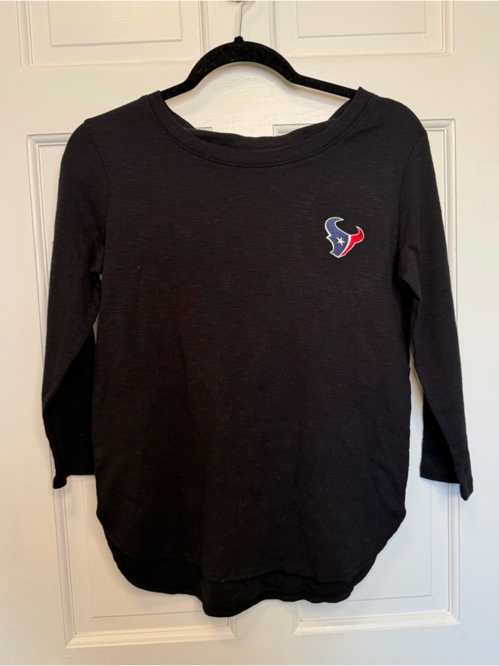 Tommy Bahama Houston Texans Ashby Isles Rib 3/4 Sleeve Tee Black NWT Size Small